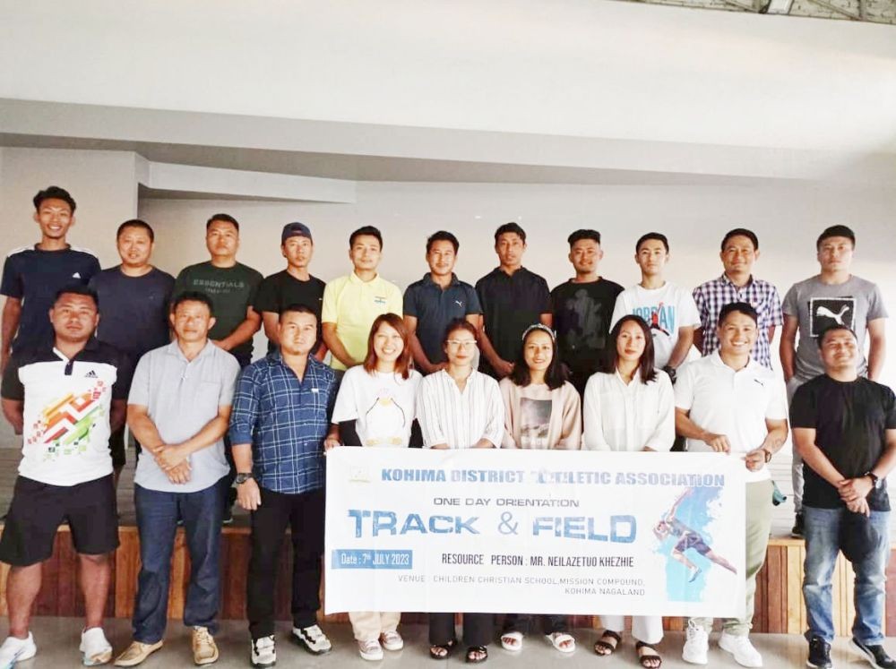 Dignitaries and others during orientation program for Inter-school Athletic meet in Kohima.